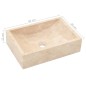 Lavello 45x30x12 cm Marmo Lucido Crema Lavello 45x30x12 cm Marmo Lucido Crema
