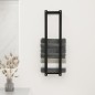 Portasciugamani Nero 23x18x90 cm in Legno Massello di Pino Portasciugamani Nero 23x18x90 cm in Legno Massello di Pino