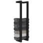 Portasciugamani Nero 23x18x90 cm in Legno Massello di Pino Portasciugamani Nero 23x18x90 cm in Legno Massello di Pino