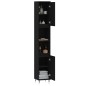 Armadietto da Bagno Nero 30x30x190 cm in Legno Multistrato Armadietto da Bagno Nero 30x30x190 cm in Legno Multistrato