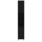 Armadietto da Bagno Nero 30x30x190 cm in Legno Multistrato Armadietto da Bagno Nero 30x30x190 cm in Legno Multistrato