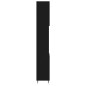 Armadietto da Bagno Nero 30x30x190 cm in Legno Multistrato Armadietto da Bagno Nero 30x30x190 cm in Legno Multistrato