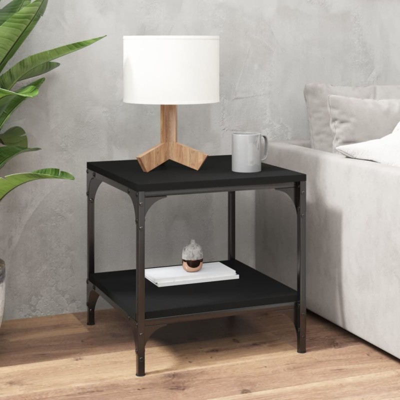 Tavolino da Salotto Nero 50x50x40 cm in Legno Multistrato Tavolino da Salotto Nero 50x50x40 cm in Legno Multistrato