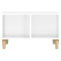 Tavolino Salotto Bianco Lucido 60x50x36,5 cm Legno Multistrato