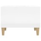 Tavolino Salotto Bianco Lucido 60x50x36,5 cm Legno Multistrato