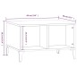 Tavolino da Salotto Nero 60x50x36,5 cm in Legno Multistrato Tavolino da Salotto Nero 60x50x36,5 cm in Legno Multistrato