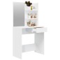 vidaXL Toeletta con Specchio Bianco 74,5x40x141 cm
