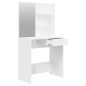 vidaXL Toeletta con Specchio Bianco 74,5x40x141 cm