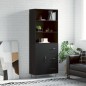 Credenza Nera 69,5x34x180 cm in Legno Multistrato Credenza Nera 69,5x34x180 cm in Legno Multistrato