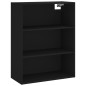 Credenza Nera 69,5x34x180 cm in Legno Multistrato Credenza Nera 69,5x34x180 cm in Legno Multistrato