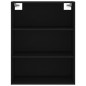 Credenza Nera 69,5x34x180 cm in Legno Multistrato Credenza Nera 69,5x34x180 cm in Legno Multistrato