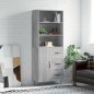 Credenza Grigio Sonoma 69,5x34x180 cm in Legno Multistrato Credenza Grigio Sonoma 69,5x34x180 cm in Legno Multistrato