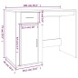 Scrivania Rovere Fumo 100x49x75 cm in Legno Multistrato Scrivania Rovere Fumo 100x49x75 cm in Legno Multistrato