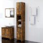 Armadietto Bagno Rovere Fumo 30x30x183,5cm Legno Ingegnerizzato Armadietto Bagno Rovere Fumo 30x30x183,5cm Legno Ingegnerizzato