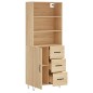 Credenza Rovere Sonoma 69,5x34x180 cm in Legno Multistrato Credenza Rovere Sonoma 69,5x34x180 cm in Legno Multistrato