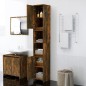 Armadietto Bagno Rovere Fumo 30x30x183,5cm Legno Ingegnerizzato Armadietto Bagno Rovere Fumo 30x30x183,5cm Legno Ingegnerizzato