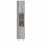 Armadietto Bagno Grigio Sonoma 30x30x190cm in Legno Multistrato Armadietto Bagno Grigio Sonoma 30x30x190cm in Legno Multistrato