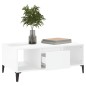 Tavolino da Salotto Bianco 90x50x36,5 cm in Legno Multistrato Tavolino da Salotto Bianco 90x50x36,5 cm in Legno Multistrato