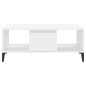 Tavolino da Salotto Bianco 90x50x36,5 cm in Legno Multistrato Tavolino da Salotto Bianco 90x50x36,5 cm in Legno Multistrato