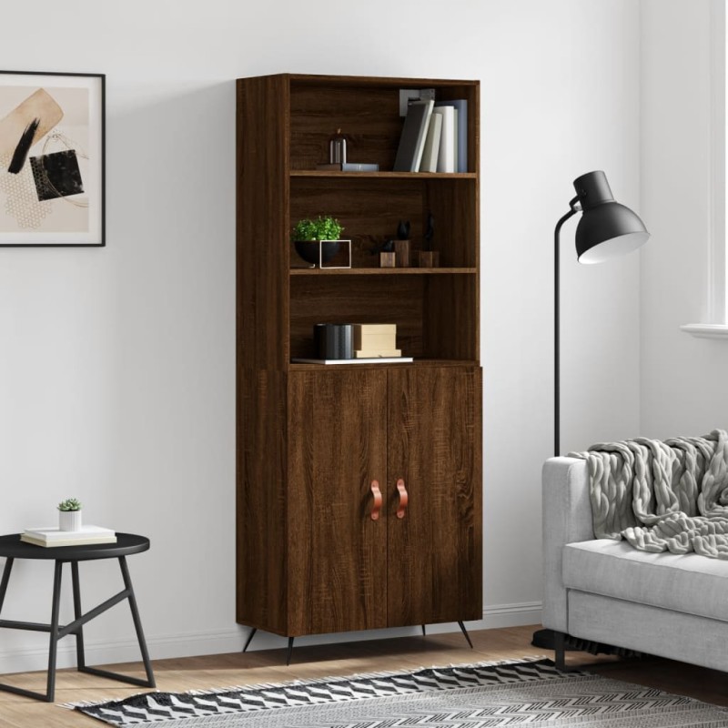 Credenza Rovere Marrone 69,5x34x180 cm in Legno Multistrato Credenza Rovere Marrone 69,5x34x180 cm in Legno Multistrato