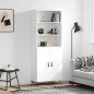 Credenza Bianca 69,5x34x180 cm in Legno Multistrato Credenza Bianca 69,5x34x180 cm in Legno Multistrato