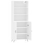 Credenza Bianca 69,5x34x180 cm in Legno Multistrato Credenza Bianca 69,5x34x180 cm in Legno Multistrato