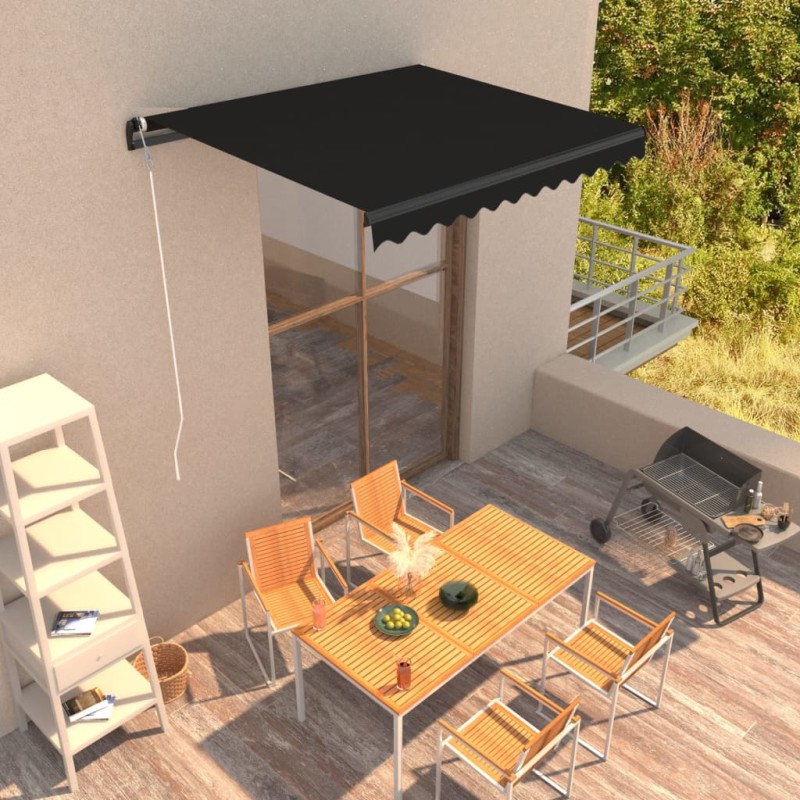 Tenda da Sole Retrattile Manuale 300x250 cm Antracite Tenda da Sole Retrattile Manuale 300x250 cm Antracite