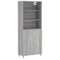 Credenza Grigio Sonoma 69,5x34x180 cm in Legno Multistrato Credenza Grigio Sonoma 69,5x34x180 cm in Legno Multistrato