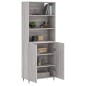 Credenza Grigio Sonoma 69,5x34x180 cm in Legno Multistrato Credenza Grigio Sonoma 69,5x34x180 cm in Legno Multistrato