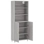 Credenza Grigio Sonoma 69,5x34x180 cm in Legno Multistrato Credenza Grigio Sonoma 69,5x34x180 cm in Legno Multistrato