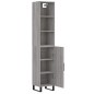 Credenza Grigio Sonoma 34,5x34x180 cm in Legno Multistrato Credenza Grigio Sonoma 34,5x34x180 cm in Legno Multistrato