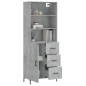 Credenza Grigio Cemento 69,5x34x180 cm in Legno Multistrato Credenza Grigio Cemento 69,5x34x180 cm in Legno Multistrato