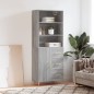 Credenza Grigio Sonoma 69,5x34x180 cm in Legno Multistrato Credenza Grigio Sonoma 69,5x34x180 cm in Legno Multistrato