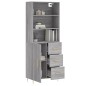 Credenza Grigio Sonoma 69,5x34x180 cm in Legno Multistrato Credenza Grigio Sonoma 69,5x34x180 cm in Legno Multistrato