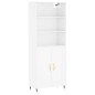 Credenza Bianco Lucido 69,5x34x180 cm in Legno Multistrato Credenza Bianco Lucido 69,5x34x180 cm in Legno Multistrato