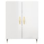 Credenza Bianco Lucido 69,5x34x180 cm in Legno Multistrato Credenza Bianco Lucido 69,5x34x180 cm in Legno Multistrato