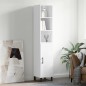 Credenza Bianca 34,5x34x180 cm in Legno Multistrato Credenza Bianca 34,5x34x180 cm in Legno Multistrato
