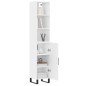 Credenza Bianca 34,5x34x180 cm in Legno Multistrato Credenza Bianca 34,5x34x180 cm in Legno Multistrato