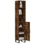 Credenza Rovere Fumo 34,5x34x180 cm in Legno Multistrato Credenza Rovere Fumo 34,5x34x180 cm in Legno Multistrato