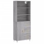 Credenza Grigio Sonoma 69,5x34x180 cm in Legno Multistrato Credenza Grigio Sonoma 69,5x34x180 cm in Legno Multistrato