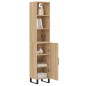 Credenza Rovere Sonoma 34,5x34x180 cm in Legno Multistrato Credenza Rovere Sonoma 34,5x34x180 cm in Legno Multistrato