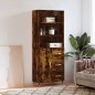 Credenza Rovere Fumo 69,5x34x180 cm in Legno Multistrato Credenza Rovere Fumo 69,5x34x180 cm in Legno Multistrato
