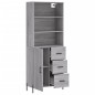 Credenza Grigio Sonoma 69,5x34x180 cm in Legno Multistrato Credenza Grigio Sonoma 69,5x34x180 cm in Legno Multistrato