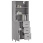 Credenza Grigio Sonoma 69,5x34x180 cm in Legno Multistrato Credenza Grigio Sonoma 69,5x34x180 cm in Legno Multistrato