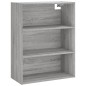 Credenza Grigio Sonoma 69,5x34x180 cm in Legno Multistrato Credenza Grigio Sonoma 69,5x34x180 cm in Legno Multistrato