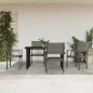 Set da Pranzo da Giardino 5 pz Nero in Acciaio e Textilene Set da Pranzo da Giardino 5 pz Nero in Acciaio e Textilene