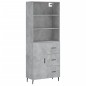 Credenza Grigio Cemento 69,5x34x180 cm in Legno Multistrato Credenza Grigio Cemento 69,5x34x180 cm in Legno Multistrato