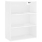 Credenza Bianco Lucido 69,5x34x180 cm in Legno Multistrato Credenza Bianco Lucido 69,5x34x180 cm in Legno Multistrato