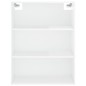 Credenza Bianco Lucido 69,5x34x180 cm in Legno Multistrato Credenza Bianco Lucido 69,5x34x180 cm in Legno Multistrato