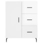 Credenza Bianco Lucido 69,5x34x180 cm in Legno Multistrato Credenza Bianco Lucido 69,5x34x180 cm in Legno Multistrato